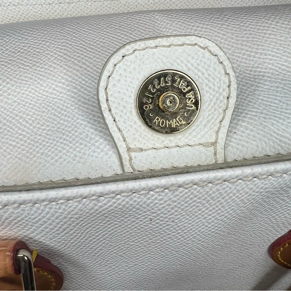 Dooney & Bourke White and Tan Satchel - Picture 5 of 16